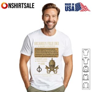 Vicarius Filii Dei Canon Law The Enigma of 666 T Shirt 1