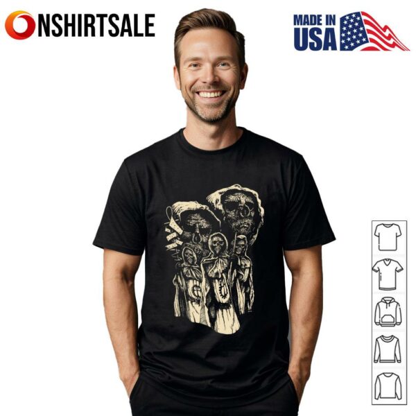 Vintage Skeleton Hooded Figures Graphic Dark for Men and Women T-Shirt T-Shirt