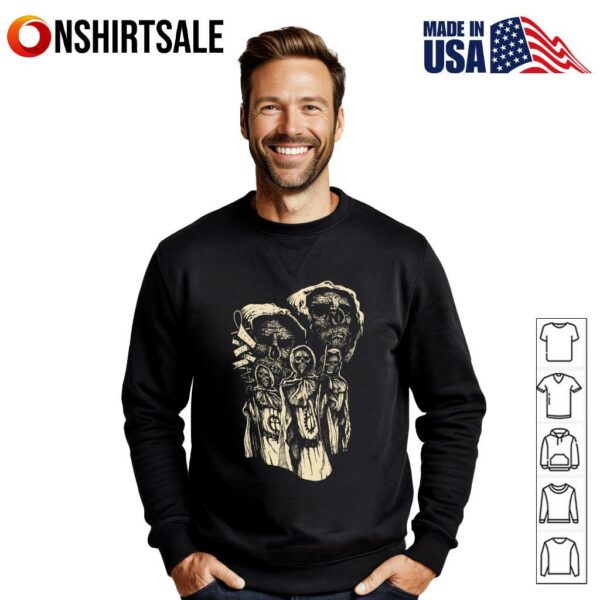 Vintage Skeleton Hooded Figures Graphic Dark for Men and Women T-Shirt T-Shirt