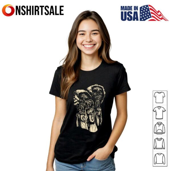 Vintage Skeleton Hooded Figures Graphic Dark for Men and Women T-Shirt T-Shirt