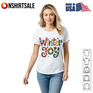 Winter Joy Girly Christmas T Shirt 2