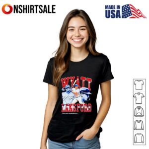 Wyatt Langford Retro Flair Texas baseball signatue T Shirt 2