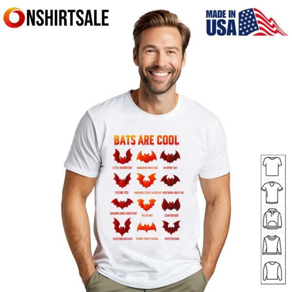 Bats Are Cool Different Kinds Of Bats Chiropterologist Wings T-Shirt