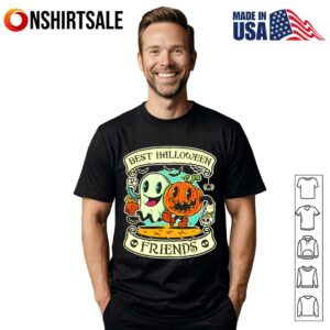 Best Halloween Friends Ghost And Jack-O-Lantern T-Shirt