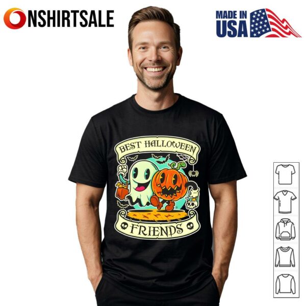 Best Halloween Friends Ghost And Jack-O-Lantern T-Shirt
