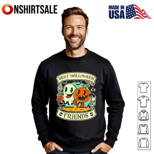 Best Halloween Friends Ghost And Jack-O-Lantern T-Shirt
