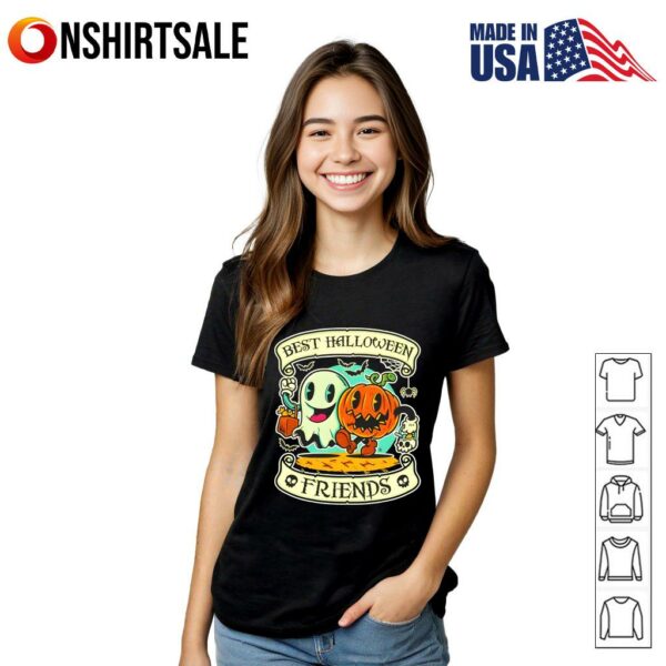 Best Halloween Friends Ghost And Jack-O-Lantern T-Shirt