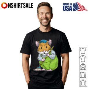 Cute Hamster Janitor Funny Cleaning Pet Lover T Shirt 1