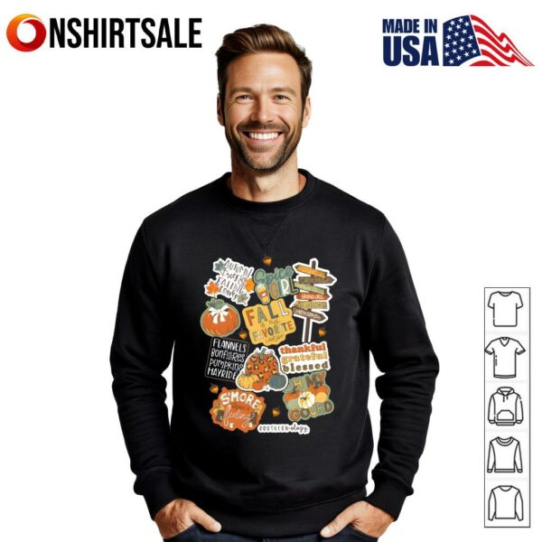 Fall Autumn Pumpkin Spice Girl Flannels Bonfires Hayrides Thankful Blessed T-Shirt