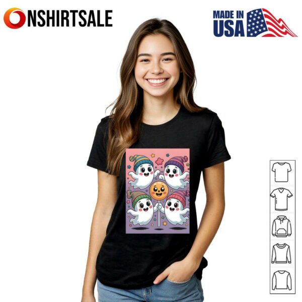 Four Kawaii Ghosts Halloween T-Shirt