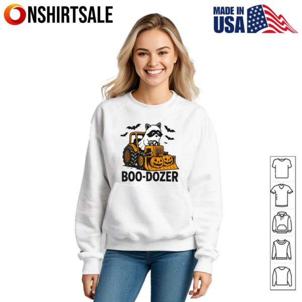 Ghost Raccoon Boo Dozer Halloween T-Shirt