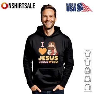 I Love Jesus Waffle Heart Funny Christian Breakfast T Shirt 3