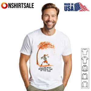 Its the Most Wonderful Time of the Year Baseball Skeleton T Shirt 1