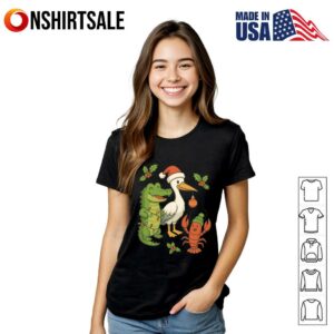 Louisiana Swamp Pals Christmas T Shirt 3