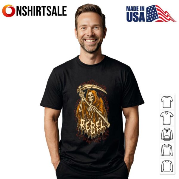Never Fear The Reaper Skull Graphic T-Shirt