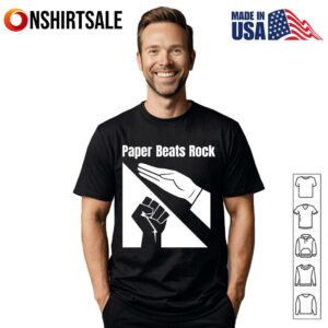 Paper Beats Rock T Shirt 1