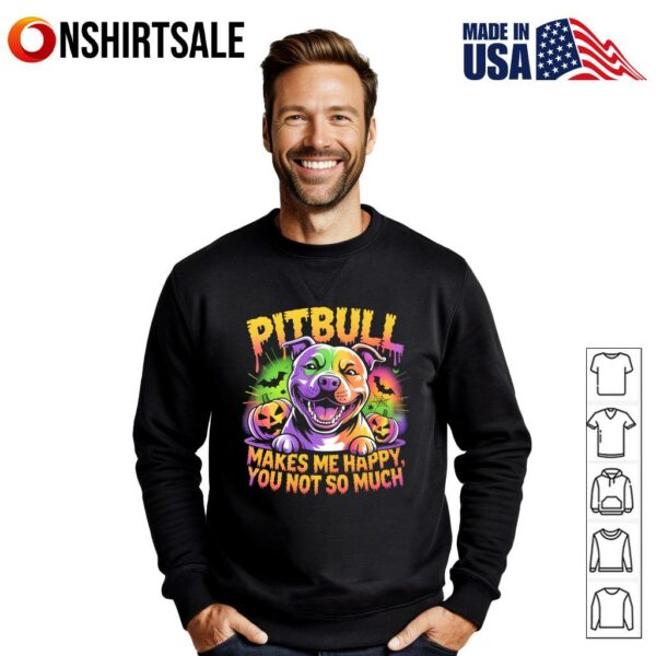 Pitbull Love Psychedelic Rainbow Dog With Colorful Spots T-Shirt