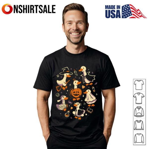 Spooky Geese Ready for Halloween T-Shirt
