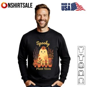 Spooky Plant Mom Halloween Ghost Cozy Fall Plant Lover T Shirt 2