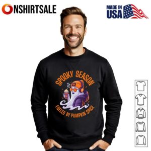 Spooky Season Ghost Fueled By Pumpkin Spice Halloween T Shirt 2