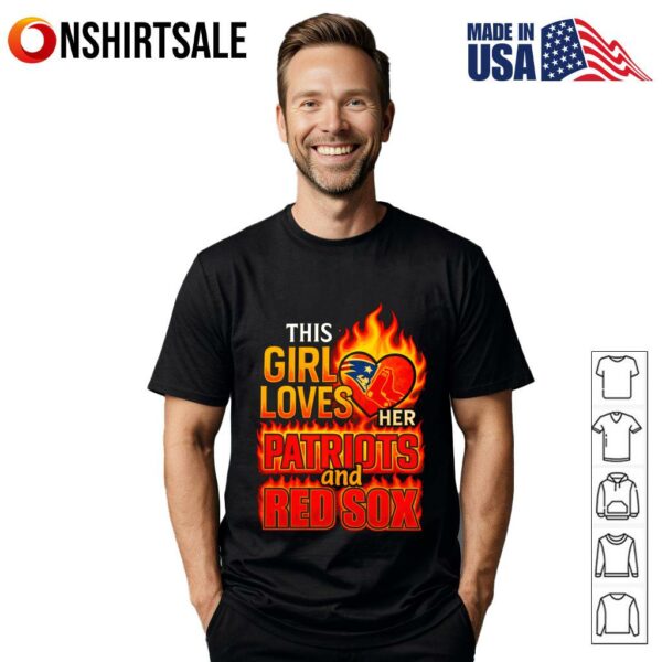 This girl loves her Patriot and Red Sox T-Shirt