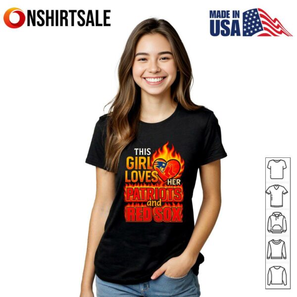 This girl loves her Patriot and Red Sox T-Shirt