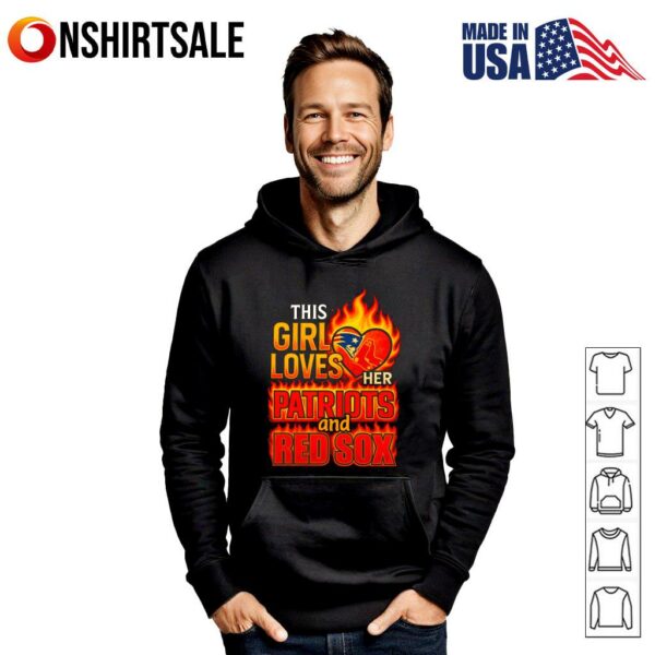 This girl loves her Patriot and Red Sox T-Shirt