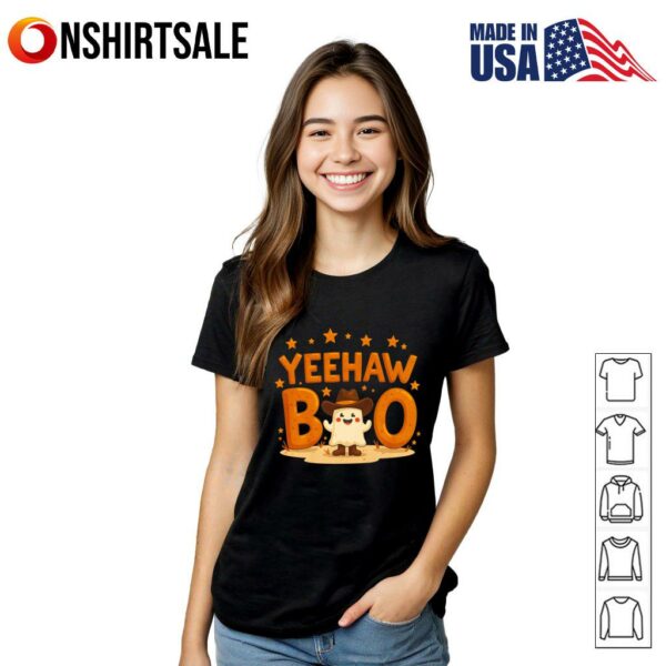 Yeehaw Boo Cute Cowboy Ghost Halloween T-Shirt