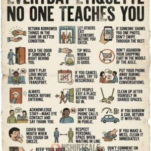 Everyday Etiquette No One Teaches You Vertical Canvas And Poster