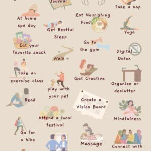 Self Care Ideas Poster And Canvas Vertical